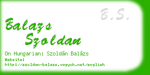 balazs szoldan business card